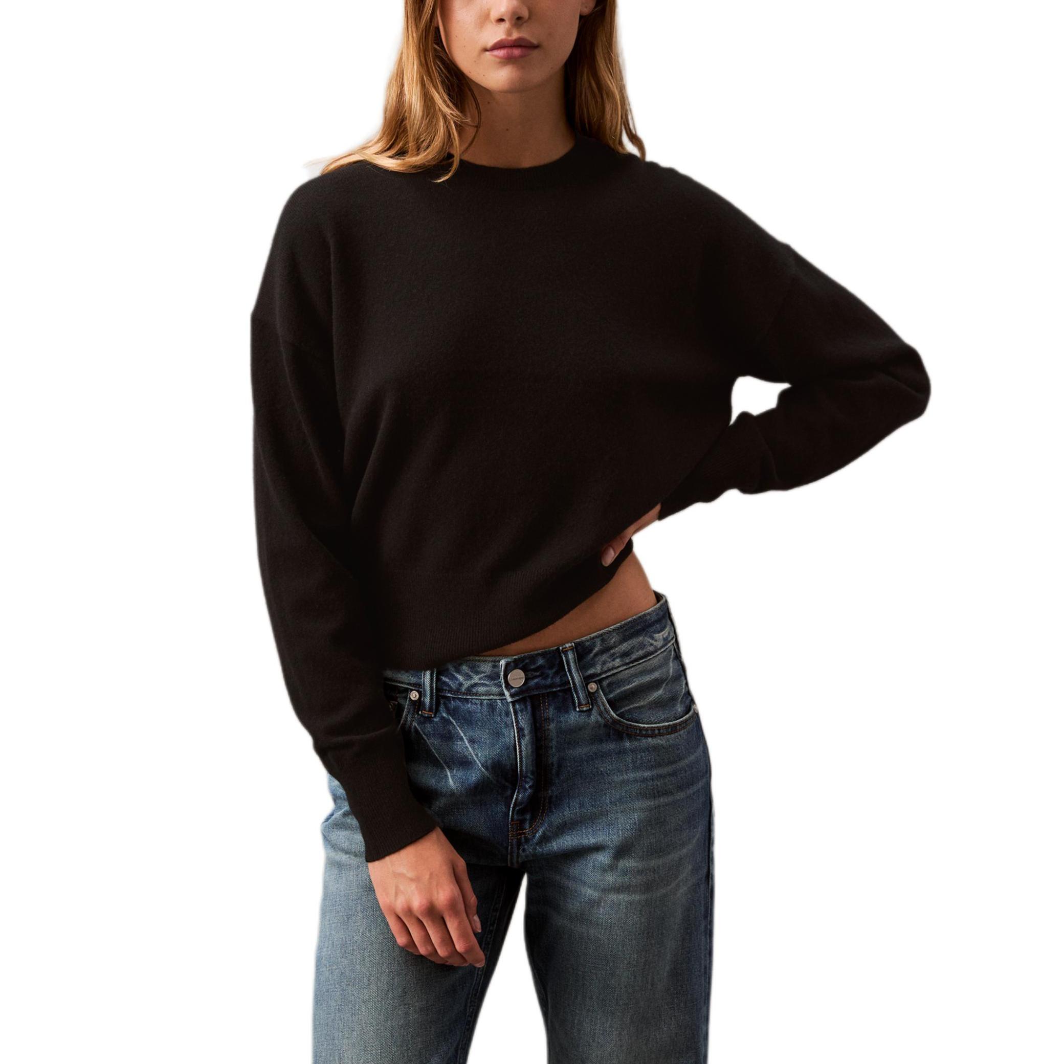 Calvin Klein Soft Solid Color Crew Neck Cashmere Sweater Women sweater Black 40WL340-UB1 S
Calvin Klein Soft Solid Color Crew Neck Cashmere Sweater Women sweater Black 40WL340-UB1 S