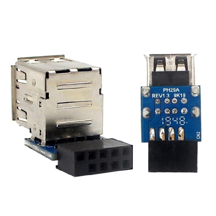 USB-коннектор 9P на двойной порт USB 2.0 Адаптер для передней панели для рабочих станций Майнинга 1
USB-коннектор 9P на двойной порт USB 2.0 Адаптер для передней панели для рабочих станций Майнинга 1