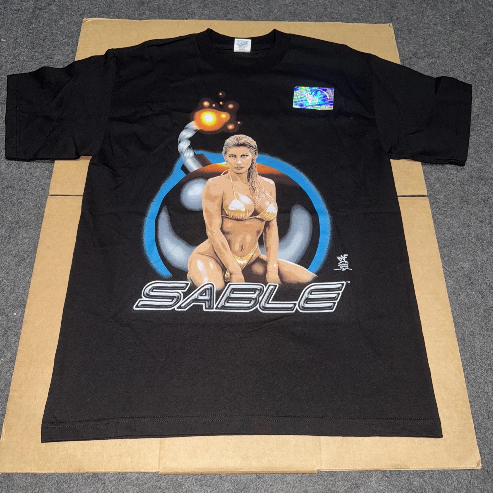 Vintage WWF SABLE Blow Me Away 1998 Wrestling Black T-Shirt Men s Size L New S
Vintage WWF SABLE Blow Me Away 1998 Wrestling Black T-Shirt Men s Size L New S