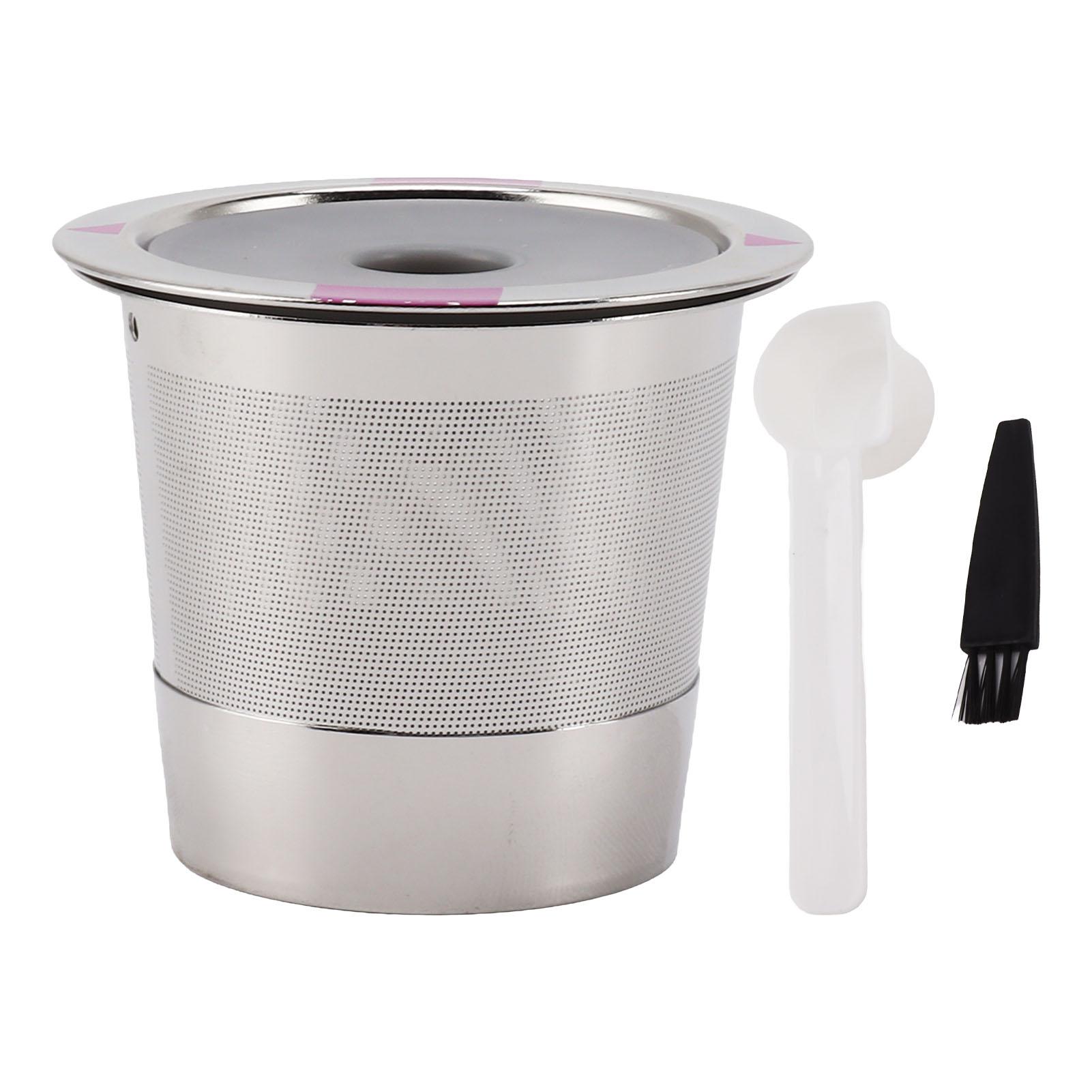 Coffee Filter Pod with Spoon Brush Refillable Single Hole Stainless Steel Reusable Coffee Capsule
Coffee Filter Pod with Spoon Brush Refillable Single Hole Stainless Steel Reusable Coffee Capsule