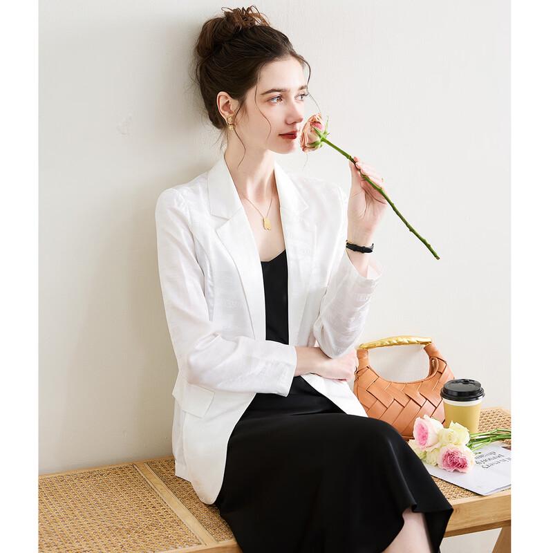 TUHUANG Women s Silk Blend Jacquard Blazer L
TUHUANG Women s Silk Blend Jacquard Blazer L