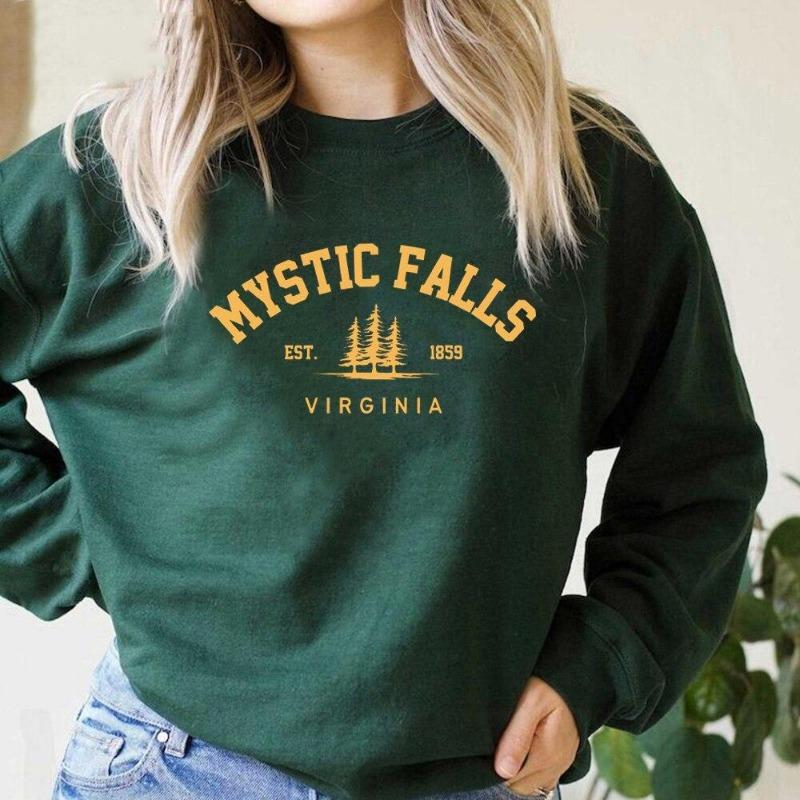 Толстовка Mystic Falls Virginia Salvatores, толстовка унисекс, пуловеры с круглым вырезом и длинными рукавами, толстовки, повседневный свитер для фанатов вампиров S темно-зеленого
Толстовка Mystic Falls Virginia Salvatores, толстовка унисекс, пуловеры с круглым вырезом и длинными рукавами, толстовки, повседневный свитер для фанатов вампиров S темно-зеленого