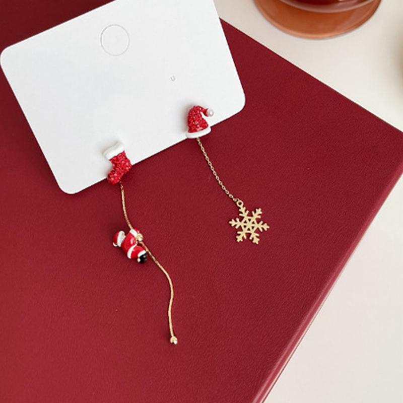 New Fashion Moving Santa Claus Tassel Earrings For Women Snowflake Christmas Tree Long Chain Asymmetric Earring New Year Zircon
New Fashion Moving Santa Claus Tassel Earrings For Women Snowflake Christmas Tree Long Chain Asymmetric Earring New Year Zircon