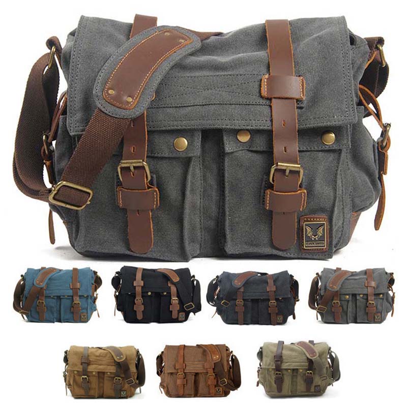 SCIONE Euro-American Vintage Canvas Crazy Horse Leather Large-Capacity Messenger Bag Multi-Pocket Waterproof Men s Casual Shoulder Bag
SCIONE Euro-American Vintage Canvas Crazy Horse Leather Large-Capacity Messenger Bag Multi-Pocket Waterproof Men s Casual Shoulder Bag