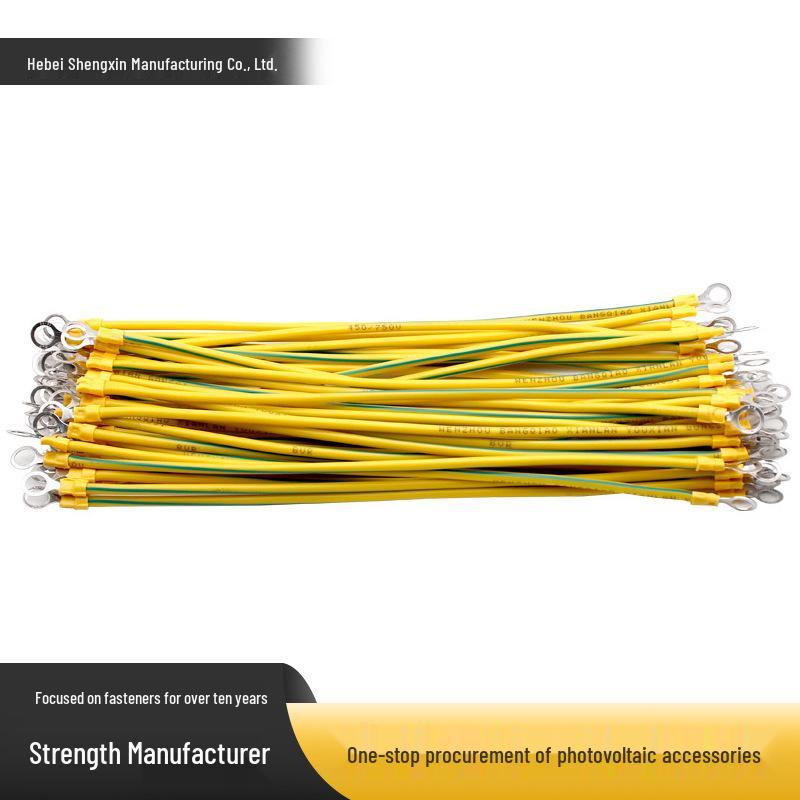 Yellow-Green Bicolor Photovoltaic Grounding Wire Jumper - Flexible Copper Connection, 2.5/4/6 Sq. Distribution Box Red Copper Wire. 2.5 sq mm - 100mm - 1 piece
Yellow-Green Bicolor Photovoltaic Grounding Wire Jumper - Flexible Copper Connection, 2.5/4/6 Sq. Distribution Box Red Copper Wire. 2.5 sq mm - 100mm - 1 piece