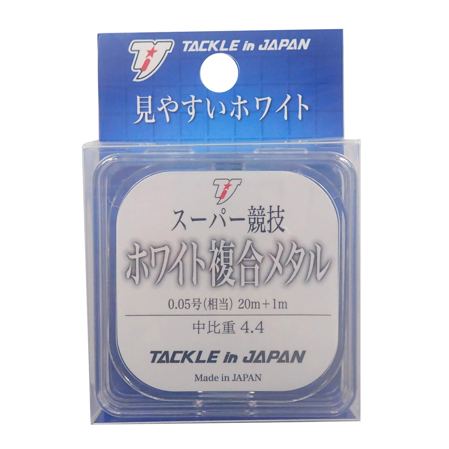 TACKLE in JAPAN Super Competition White Composite Medium Specific Gravity Line, Metal, 0.05 (equivalent), 4.4
TACKLE in JAPAN Super Competition White Composite Medium Specific Gravity Line, Metal, 0.05 (equivalent), 4.4