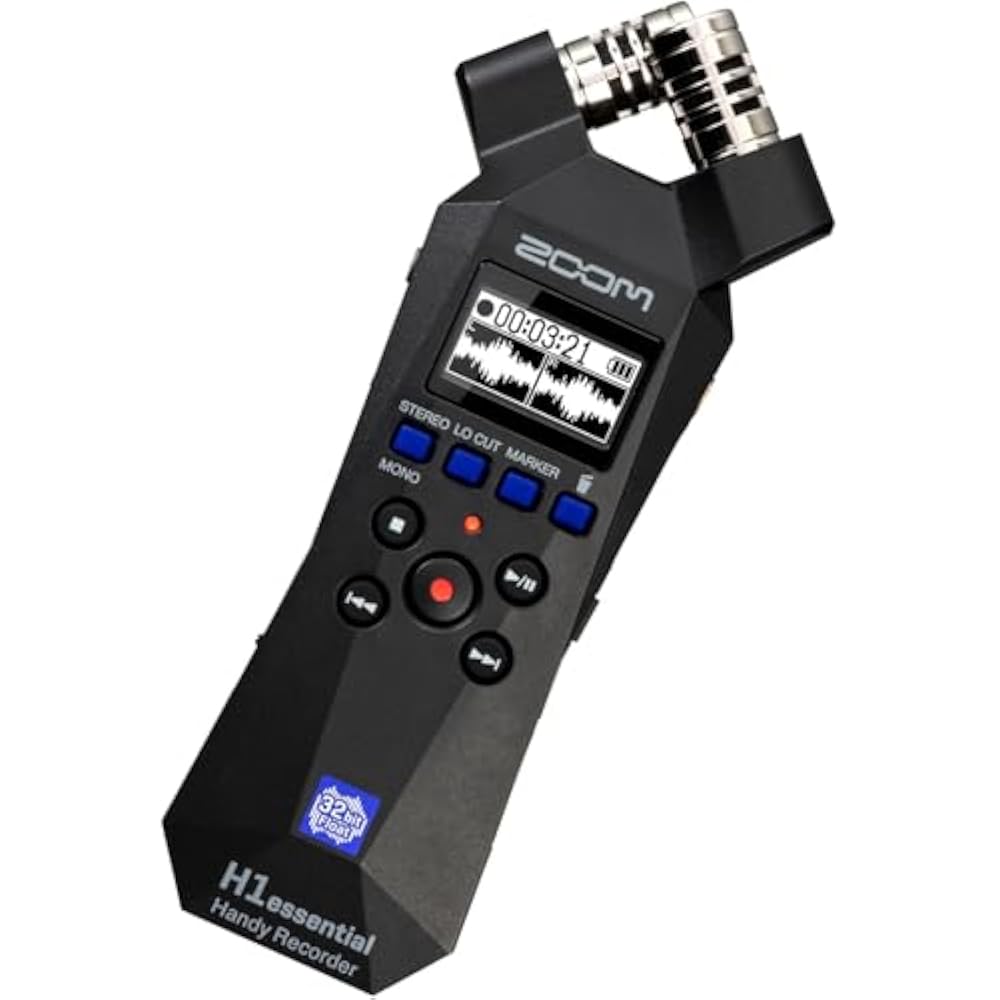 ZOOM Zoom H1 Essential Handy Recorder, 32-bit float recording compatible [performance recording w...
ZOOM Zoom H1 Essential Handy Recorder, 32-bit float recording compatible [performance recording w...