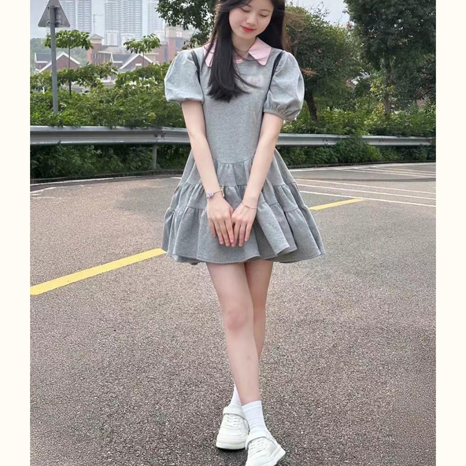2026 College Style Spicy Girl Grey Summer Dress - Puffy Skirt, Niche Design Princess Small сірий
2026 College Style Spicy Girl Grey Summer Dress - Puffy Skirt, Niche Design Princess Small сірий