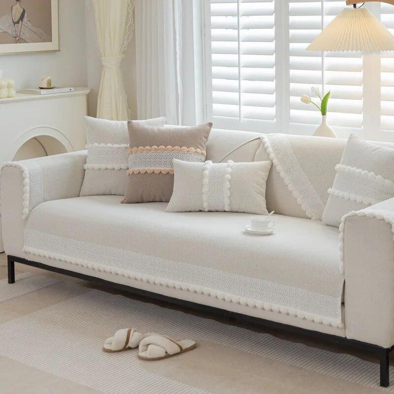 Solid Non-slip Sofa Cushion Tassel Ball Chenille Dustproof Couch Cover Pillowcase Four Seasons Living Room Decor 70x70cm 1pcs
Solid Non-slip Sofa Cushion Tassel Ball Chenille Dustproof Couch Cover Pillowcase Four Seasons Living Room Decor 70x70cm 1pcs