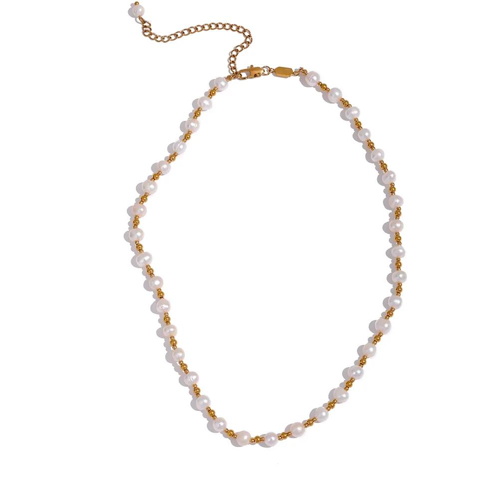 Yhpup Stainless Steel Beads Natural Pearls Mix Handmade Fashion Necklace Women s Luxury Delicate Basic Collier Jewelry Chic Gift
Yhpup Stainless Steel Beads Natural Pearls Mix Handmade Fashion Necklace Women s Luxury Delicate Basic Collier Jewelry Chic Gift