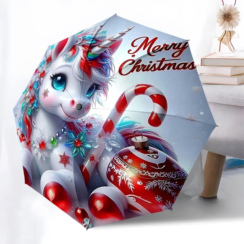 1pc Christmas Unicorn Automatic Folding Umbrella, Portable 3-Fold Design with 8-Bone Iron Frame, Outdoor, Gift for Fans, Travelers, Daily Use.H027
1pc Christmas Unicorn Automatic Folding Umbrella, Portable 3-Fold Design with 8-Bone Iron Frame, Outdoor, Gift for Fans, Travelers, Daily Use.H027