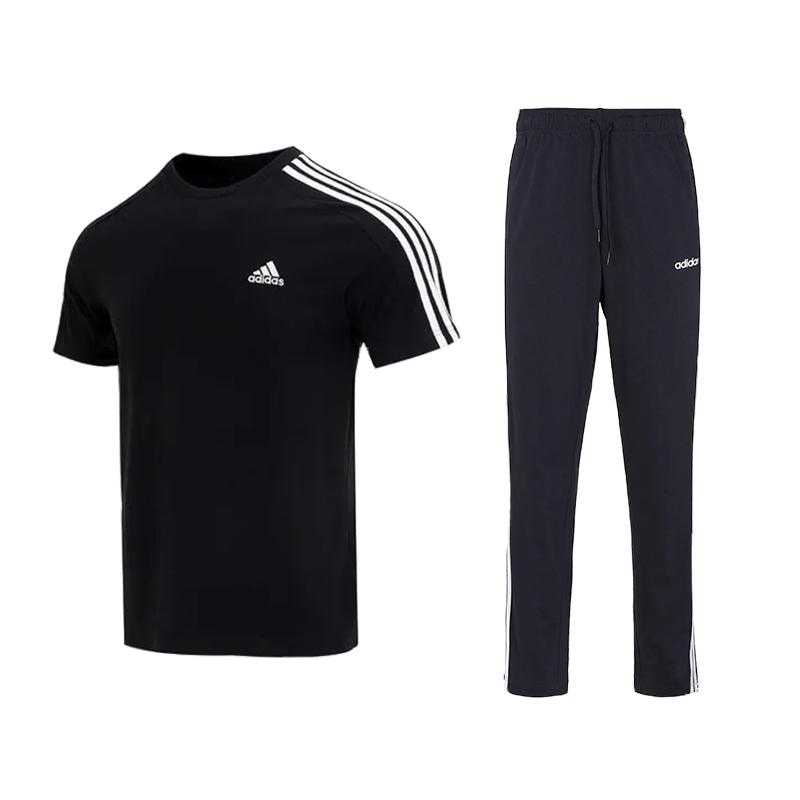 Adidas Aeroready Logo Color Block Striped Crew Neck Short Sleeve T-Shirt And Straight Leg Long Pants Casual Sports Set Men sets Black IC9334+DU0457 M
Adidas Aeroready Logo Color Block Striped Crew Neck Short Sleeve T-Shirt And Straight Leg Long Pants Casual Sports Set Men sets Black IC9334+DU0457 M