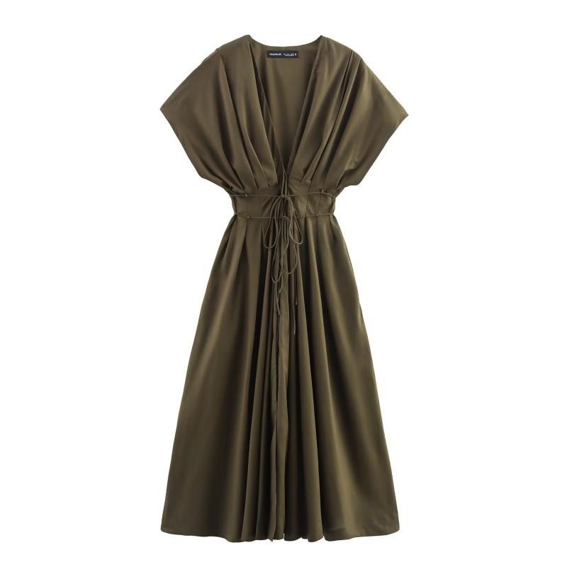 European American Women s Clothing Is Fashionable Light Luxurious Waist-tight V-neck Short-sleeved Long Dress S
European American Women s Clothing Is Fashionable Light Luxurious Waist-tight V-neck Short-sleeved Long Dress S