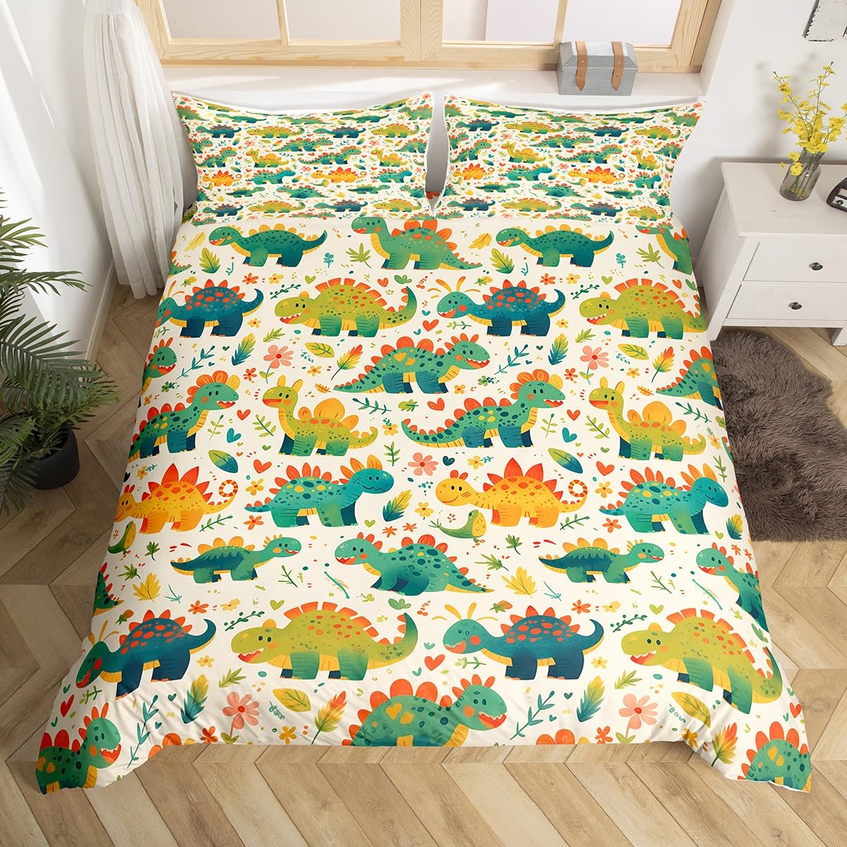 Динозавр Підодіяльник Хлопчики Дівчата Милий мультфільм Дикий Дино Комплект постільної білизни для дітей Тварини джунглів Підодіяльник Каваї Підодіяльник EU Single(135x200cm)
Динозавр Підодіяльник Хлопчики Дівчата Милий мультфільм Дикий Дино Комплект постільної білизни для дітей Тварини джунглів Підодіяльник Каваї Підодіяльник EU Single(135x200cm)