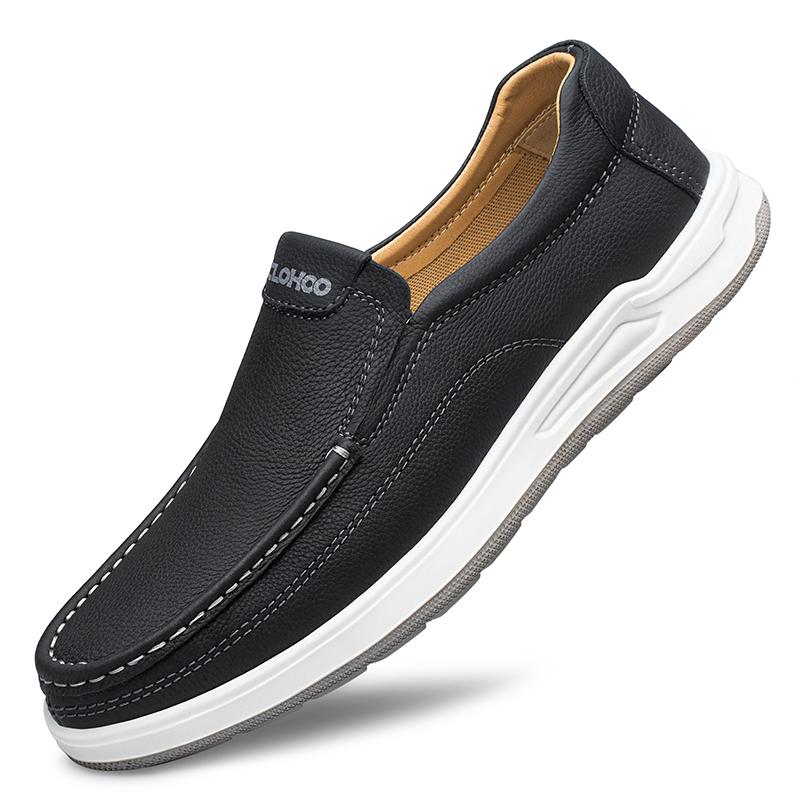 Brand Men s Breathable Top Layer Cowhide Casual Loafers Spring New Men s Round Toe Comfortable Anti Slip Driving Shoes 44 чёрный
Brand Men s Breathable Top Layer Cowhide Casual Loafers Spring New Men s Round Toe Comfortable Anti Slip Driving Shoes 44 чёрный