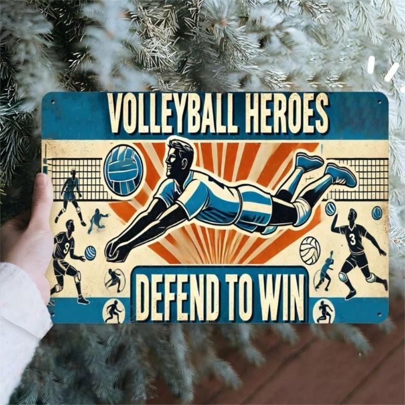 Metal Wall Art Volleyball Retro Poster Fan Gift for Men Garage Decor
Metal Wall Art Volleyball Retro Poster Fan Gift for Men Garage Decor