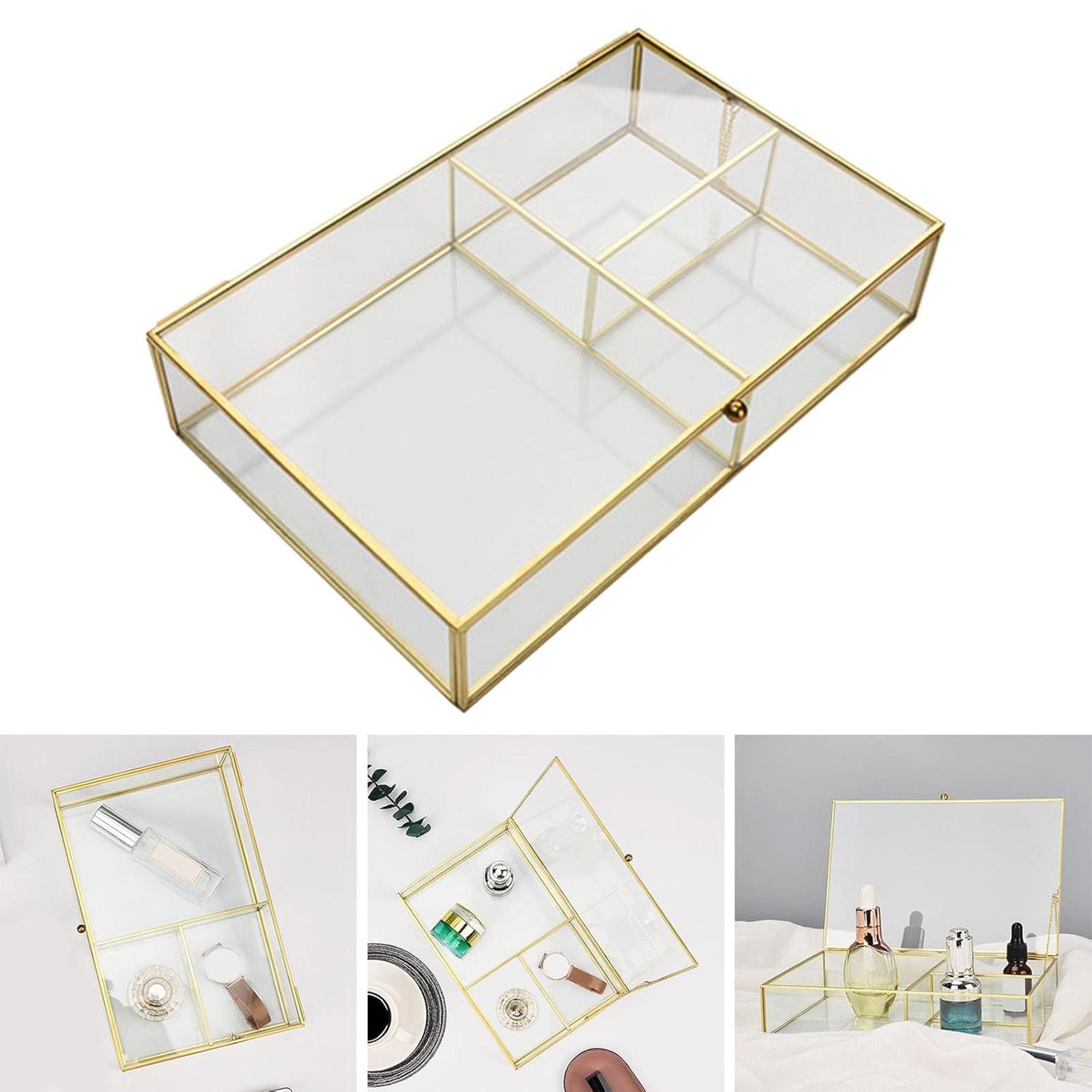 Прозрачная стеклянная шкатулка для украшений с крышкой, прямоугольный контейнер для хранения серег, ожерелий, браслетов
Прозрачная стеклянная шкатулка для украшений с крышкой, прямоугольный контейнер для хранения серег, ожерелий, браслетов