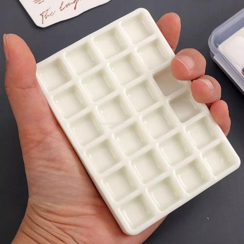 Empty Ceramic Watercolor Palette 18/24 Grid Watercolor Pigment Tray Artist Travel Painting Colour Mixing Portable Art Supplies
Empty Ceramic Watercolor Palette 18/24 Grid Watercolor Pigment Tray Artist Travel Painting Colour Mixing Portable Art Supplies