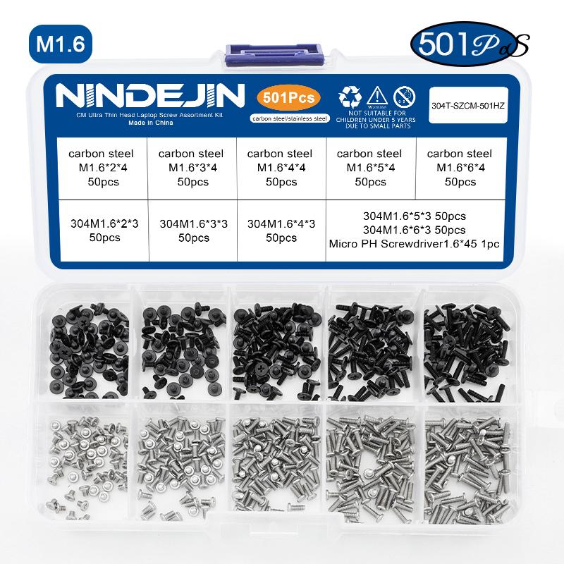 NINDEJIN Laptop Computer Screw Kit with Nut M1.6 M2 M2.5 M3 Ultra Thin Head Notebook Laptop Screw Set for Samsung HP Dell Lenovo
NINDEJIN Laptop Computer Screw Kit with Nut M1.6 M2 M2.5 M3 Ultra Thin Head Notebook Laptop Screw Set for Samsung HP Dell Lenovo