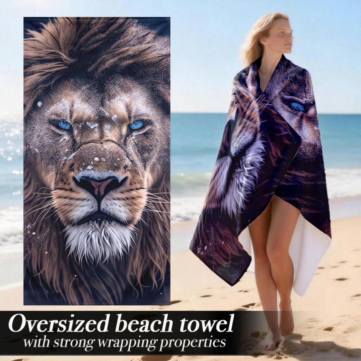 King Lion Oversized Beach Towel – Realistic Animal Print, Lightweight & Plush, Perfect for Pool & Beach Use W30*H60(CM)
King Lion Oversized Beach Towel – Realistic Animal Print, Lightweight & Plush, Perfect for Pool & Beach Use W30*H60(CM)