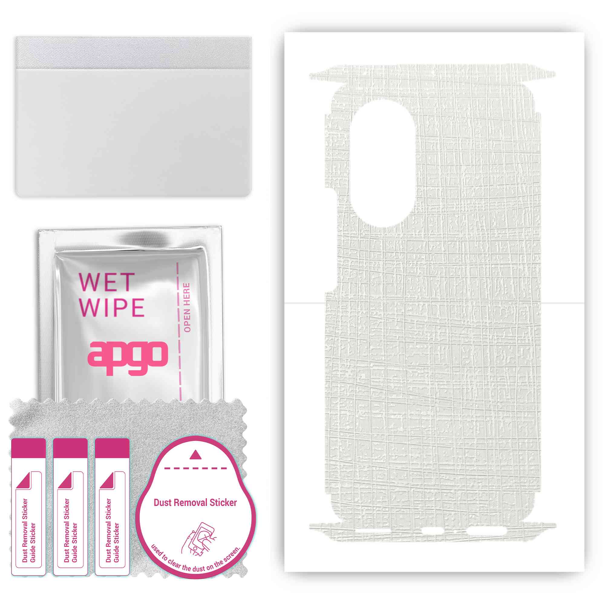 apgo Protective Skin Sticker for the back+sides compatible with Honor 50, Full Wrap Film, Foil, Vinyl - Pattern White Fabric
apgo Protective Skin Sticker for the back+sides compatible with Honor 50, Full Wrap Film, Foil, Vinyl - Pattern White Fabric