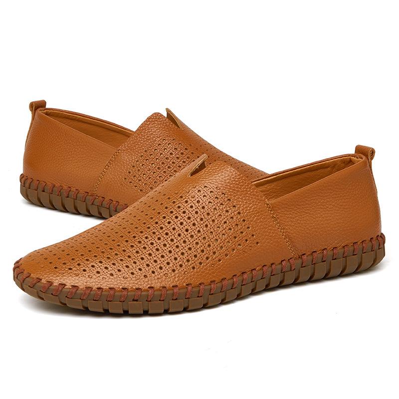 Large size outdoor casual leather shoes driving hiking leather hollow lazy leather shoes 50
Large size outdoor casual leather shoes driving hiking leather hollow lazy leather shoes 50