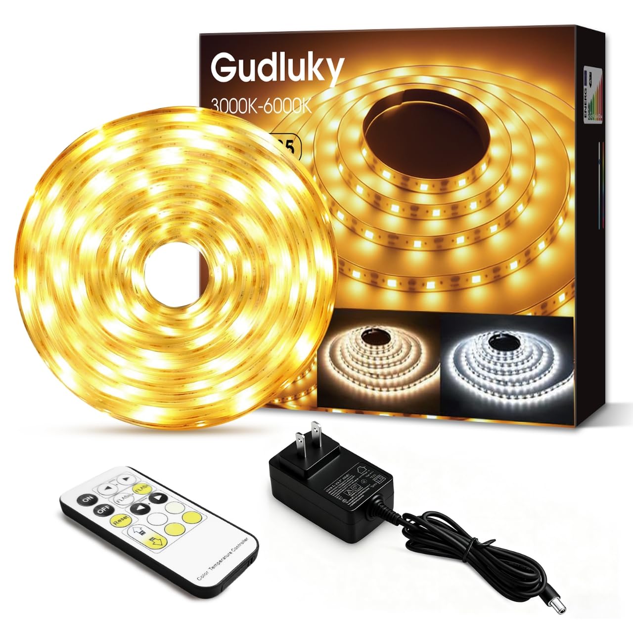 5m 12V LED Strip Light, Warm White, Neutral White, and Daylight White, Adjustable Brightness, Indirect Lighting [2025 Evolution, 5 Meter, 600 LEDs,
5m 12V LED Strip Light, Warm White, Neutral White, and Daylight White, Adjustable Brightness, Indirect Lighting [2025 Evolution, 5 Meter, 600 LEDs,