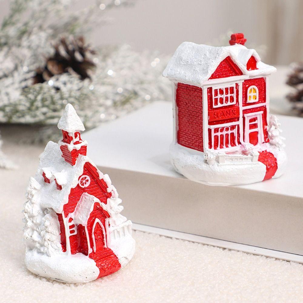 Red Christmas Small House Figurine Resin Handmade Mini House Statue Elegant Desktop House Figurine Children Gifts
Red Christmas Small House Figurine Resin Handmade Mini House Statue Elegant Desktop House Figurine Children Gifts