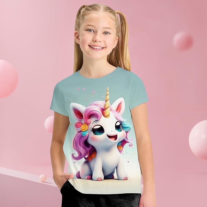Girls 3D Graphic Cartoon Unicorn T shirt Tee Short Sleeve 3D Print Summer Spring Active Fashion 1112 Years160cm
Girls 3D Graphic Cartoon Unicorn T shirt Tee Short Sleeve 3D Print Summer Spring Active Fashion 1112 Years160cm