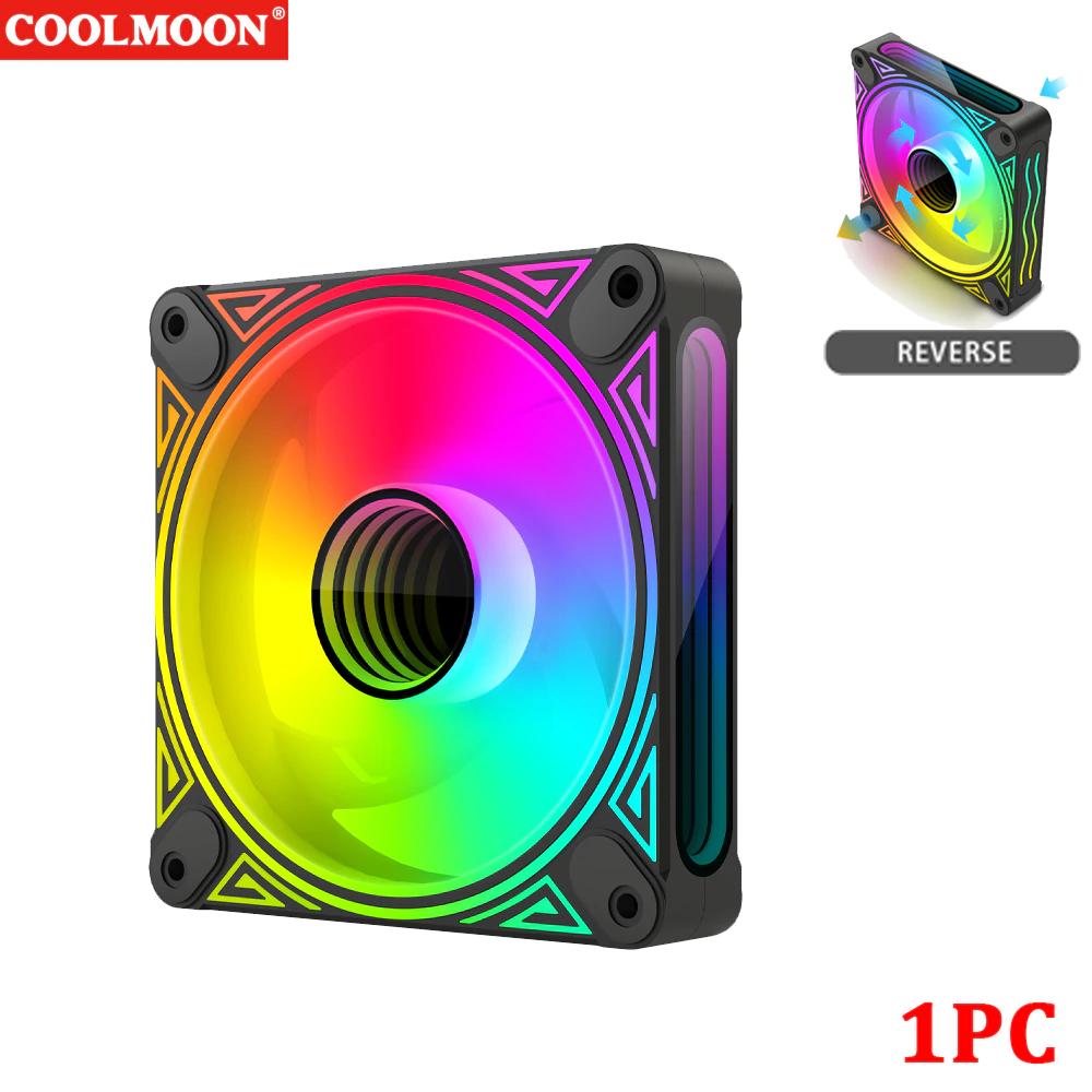 COOLMOON 120mm Chassis Cooler Fan 5V 3PIN ARGB 12V 4PIN PWM Auto Speed Regulation Smart Temperature Control Computer Accessories A-RGB&White
COOLMOON 120mm Chassis Cooler Fan 5V 3PIN ARGB 12V 4PIN PWM Auto Speed Regulation Smart Temperature Control Computer Accessories A-RGB&White