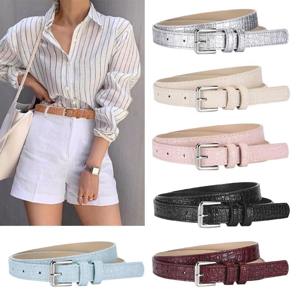 PU Leather Women s Belt Crocodile Pattern Leather Belt Vintage Waistband Belts Jeans небо синє кольору
PU Leather Women s Belt Crocodile Pattern Leather Belt Vintage Waistband Belts Jeans небо синє кольору