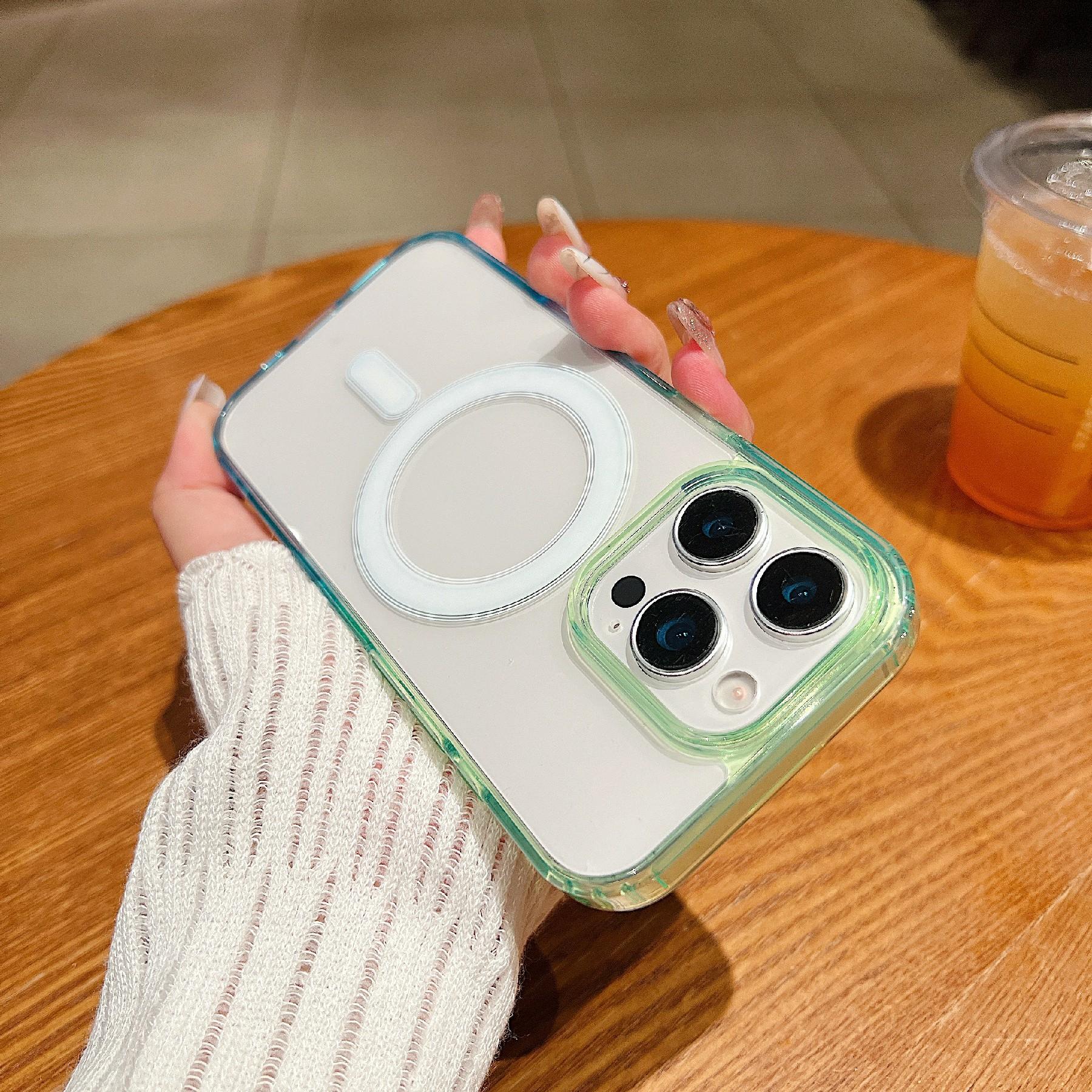 For iPhone 16 Pro Magnetic Case Color Matching TPU+Acrylic Gradient Clear Phone Cover Green Blue
For iPhone 16 Pro Magnetic Case Color Matching TPU+Acrylic Gradient Clear Phone Cover Green Blue