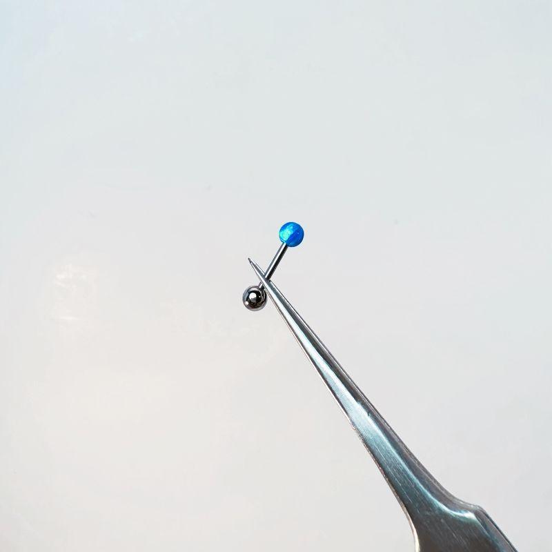 22 Ding Mu Blue Opal Eardrop Earring Fancy Ear Bone Stud Butterfly Water Drop Ear Clip Titanium Steel Ear Studs Female 3# Blue Opal Double Ball Earrings(Single)
22 Ding Mu Blue Opal Eardrop Earring Fancy Ear Bone Stud Butterfly Water Drop Ear Clip Titanium Steel Ear Studs Female 3# Blue Opal Double Ball Earrings(Single)