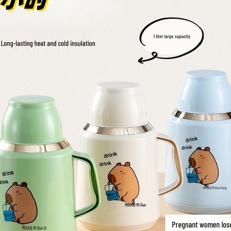 Capybara Insulated Hot Water Bottle - Chubby, Heat-Preserving Thermos for Home 1000ml
Capybara Insulated Hot Water Bottle - Chubby, Heat-Preserving Thermos for Home 1000ml