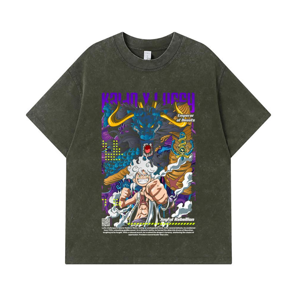 275 GSM Washed T-shirts 100% Cotton One Piece V35 Luffy Kaido Print Unisex Heavy Cotton T Shirt S
275 GSM Washed T-shirts 100% Cotton One Piece V35 Luffy Kaido Print Unisex Heavy Cotton T Shirt S