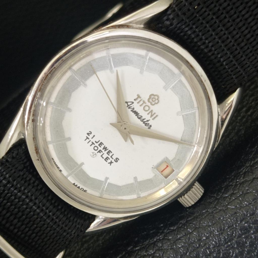 TITONI AIRMASTER TITOFLEX VINTAGE HAND-WINDING SWISS MENS WHITE WATCH a703245-1 R213a-a703245
TITONI AIRMASTER TITOFLEX VINTAGE HAND-WINDING SWISS MENS WHITE WATCH a703245-1 R213a-a703245