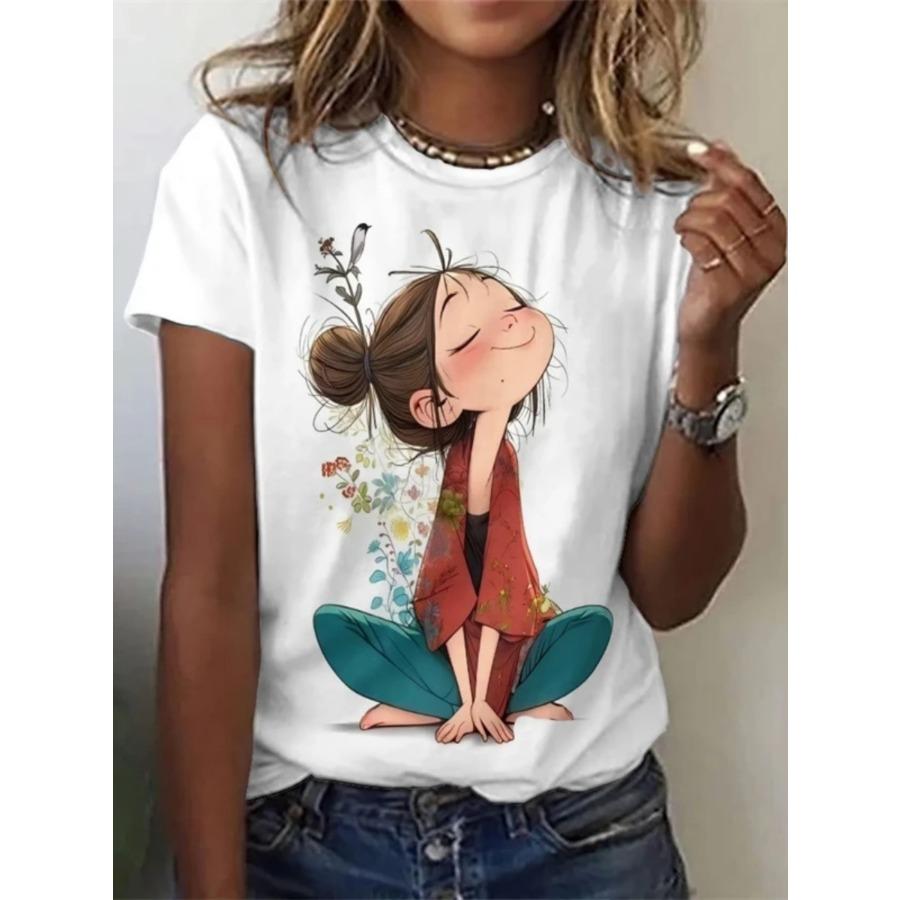 Abstract cartoon character pattern printed round neck T-shirt summer casual fashion short sleeved top women s clothing 6XL білий
Abstract cartoon character pattern printed round neck T-shirt summer casual fashion short sleeved top women s clothing 6XL білий
