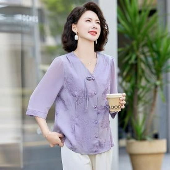Popular Women s Chiffon Top: Stylish Spring/Summer Three-Quarter Sleeve Shirt for Middle-Aged and Elderly Moms 3XL фіолетовий
Popular Women s Chiffon Top: Stylish Spring/Summer Three-Quarter Sleeve Shirt for Middle-Aged and Elderly Moms 3XL фіолетовий