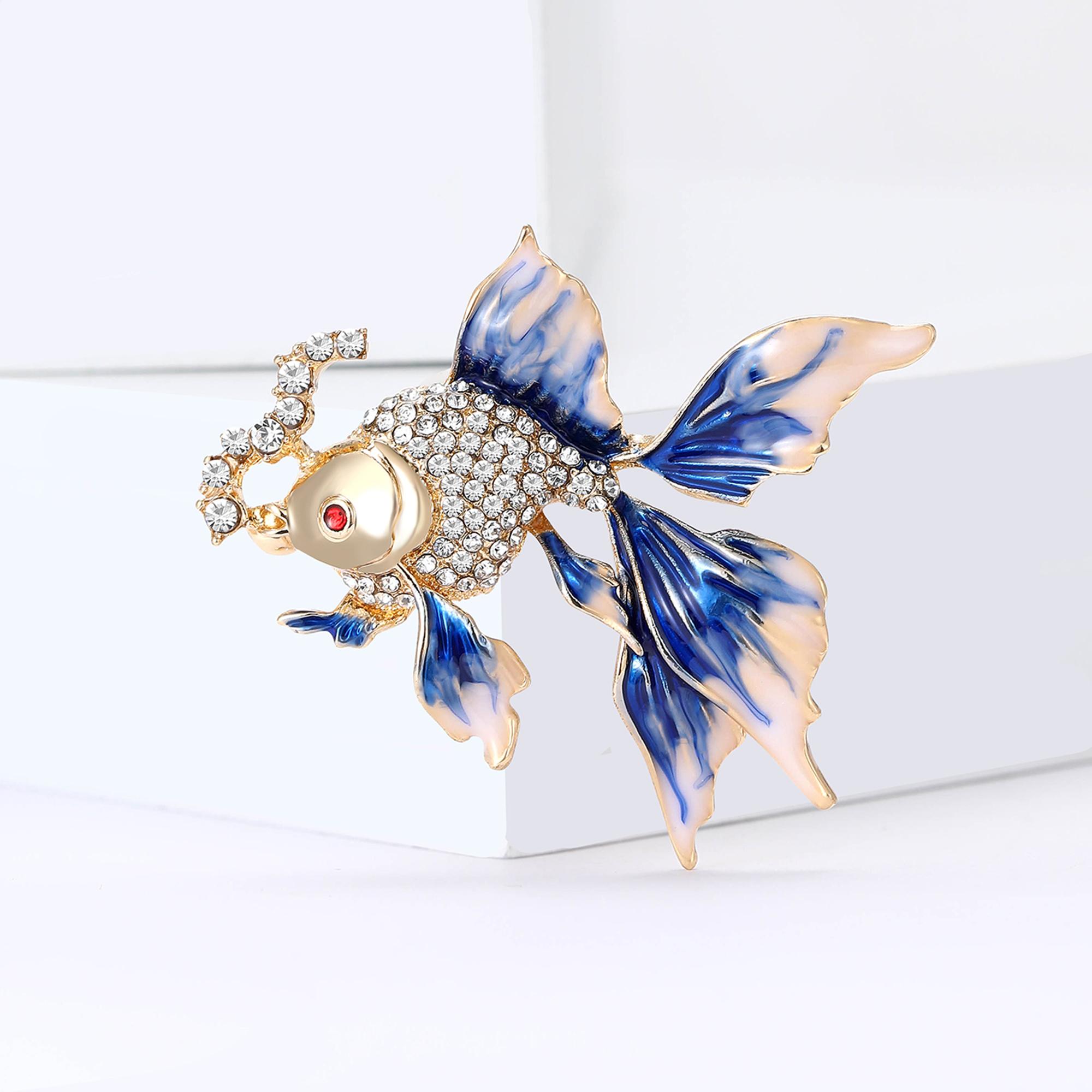 Rhinestone Goldfish Brooches for Women Enamel Aquatic Animal Pins Event Party New Gifts Backpack Decoration Clothes Accessories
Rhinestone Goldfish Brooches for Women Enamel Aquatic Animal Pins Event Party New Gifts Backpack Decoration Clothes Accessories