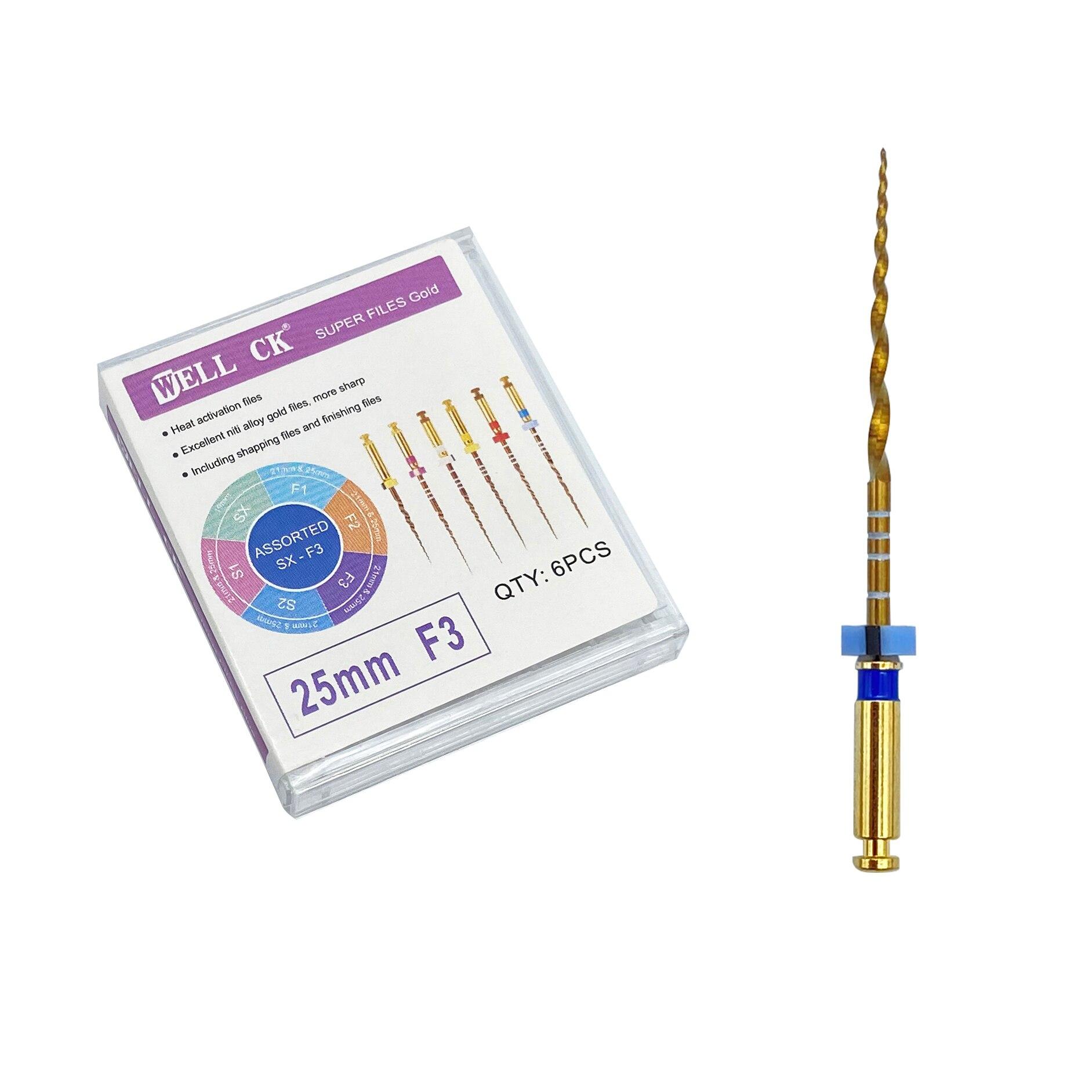 Зубной файл корневого канала, золотые эндодонтические суперфайлы, золотые эндодонтические файлы, 25 мм, никель-титан 25mm F3
Зубной файл корневого канала, золотые эндодонтические суперфайлы, золотые эндодонтические файлы, 25 мм, никель-титан 25mm F3
