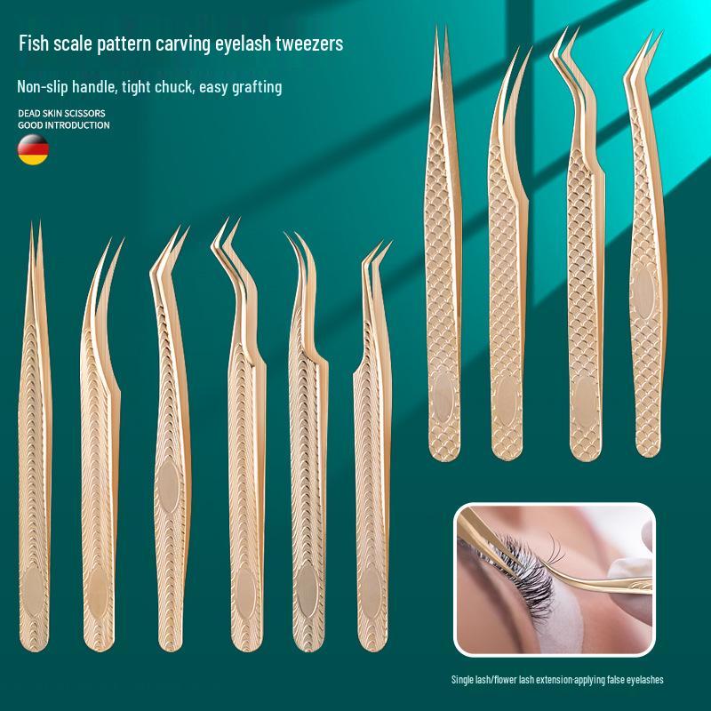 High-Precision Gold Feather Eyelash Grafting Tweezers Set for Professional Eyelash Artists
High-Precision Gold Feather Eyelash Grafting Tweezers Set for Professional Eyelash Artists