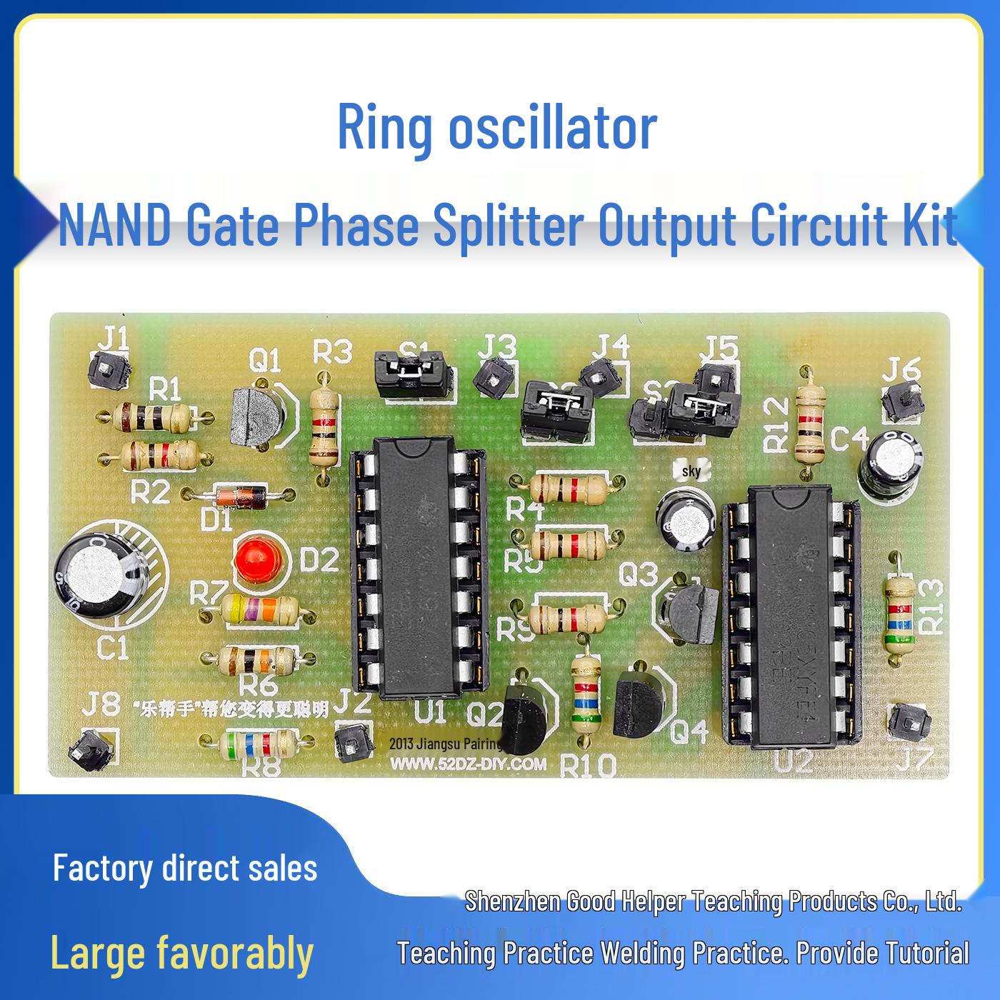 DIY Ring Oscillator Inverter Circuit Kit for Welding Skill Practice
DIY Ring Oscillator Inverter Circuit Kit for Welding Skill Practice