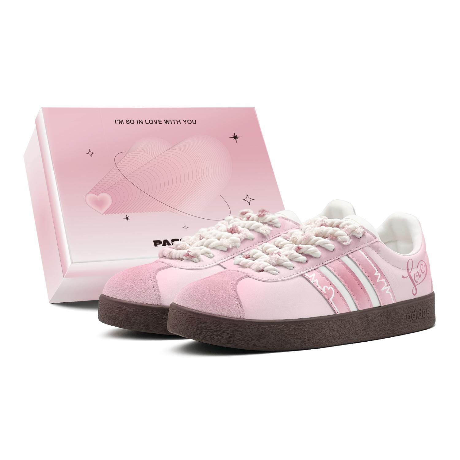 Adidas VL COURT 2.0 Romantic Treatment, Pink Love Cherry Blossom, Heartbeat, Girlish Style Low top Casual Skate Shoes JI0497(TeamS3-S-BOX) 40
Adidas VL COURT 2.0 Romantic Treatment, Pink Love Cherry Blossom, Heartbeat, Girlish Style Low top Casual Skate Shoes JI0497(TeamS3-S-BOX) 40