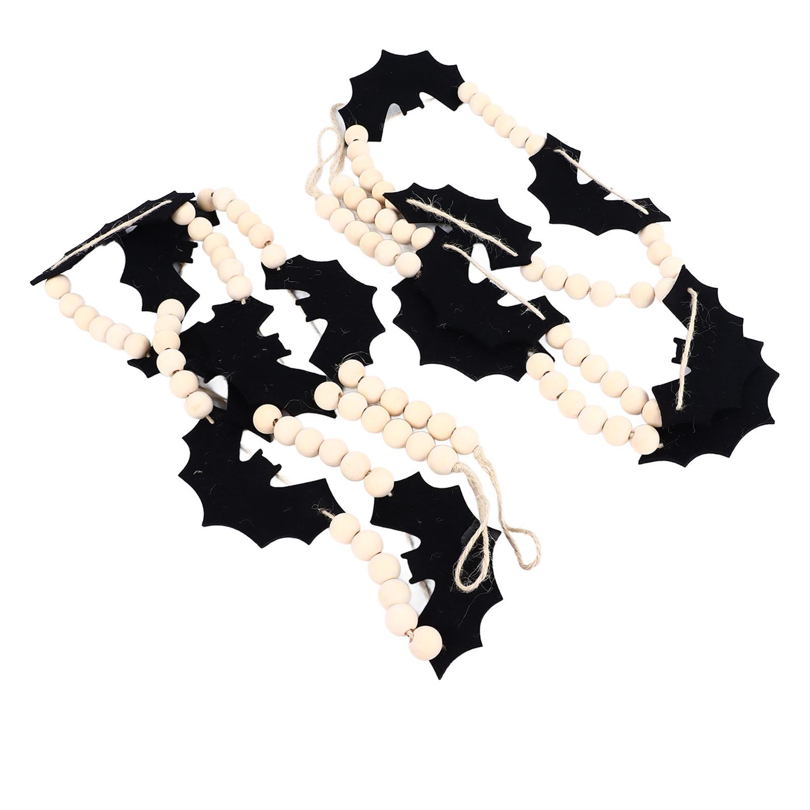 2pcs Halloween Beads Garland Decor Felt Bats Wood Bead Garland for Stores Parties
2pcs Halloween Beads Garland Decor Felt Bats Wood Bead Garland for Stores Parties