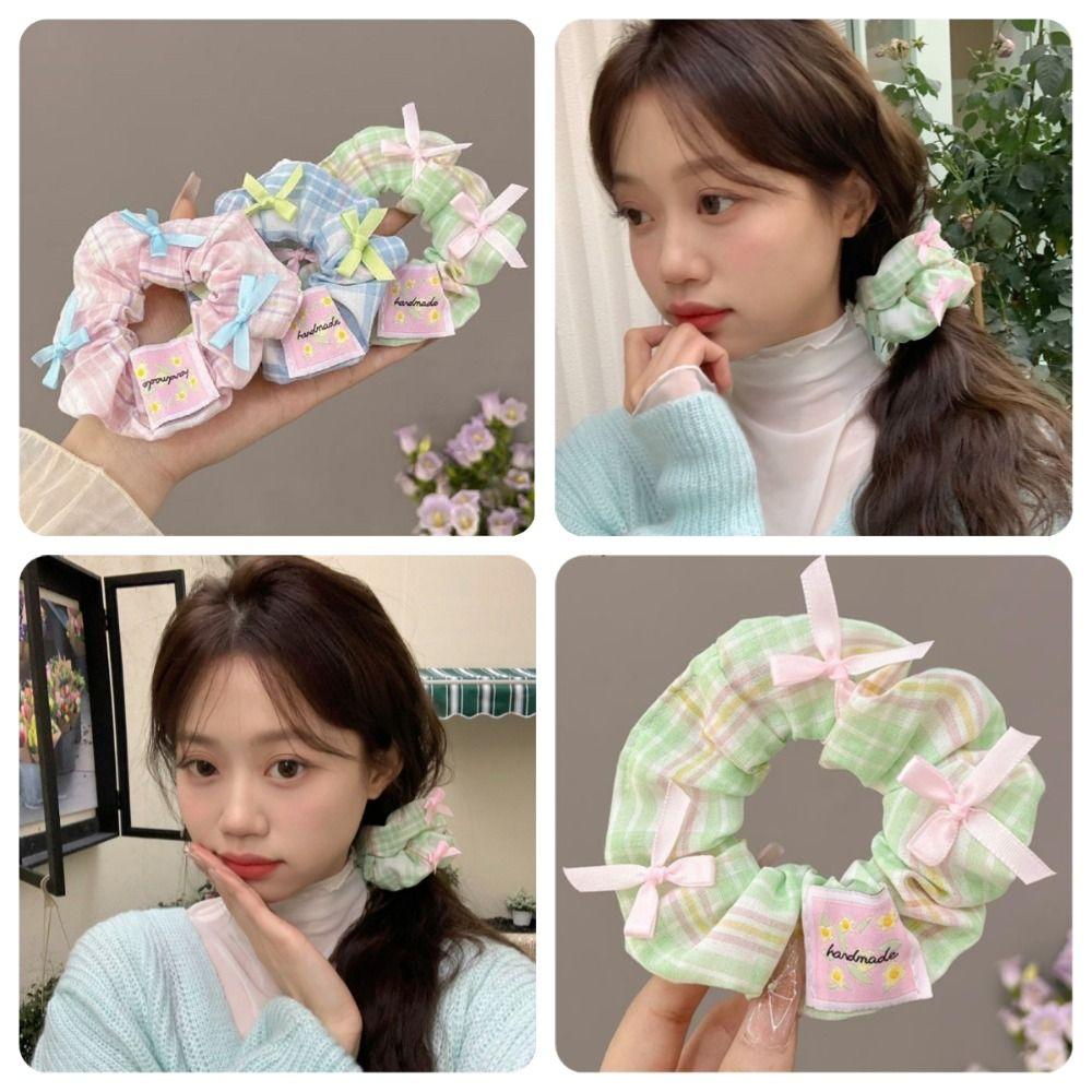 Wrinkle Puff Korean Headband Bow Plaid Pattern Label Hair Loop New Hair Scrunchie Cute headwear
Wrinkle Puff Korean Headband Bow Plaid Pattern Label Hair Loop New Hair Scrunchie Cute headwear