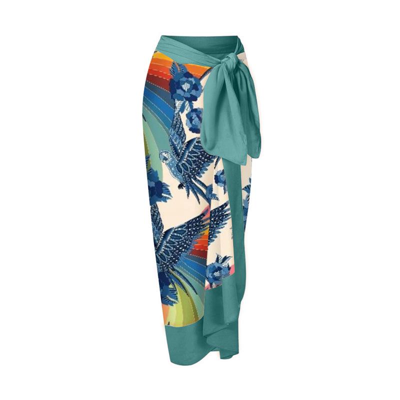Vacation Style Tie-up Midi Beach Skirt with Print Design One Size темно-синього кольору
Vacation Style Tie-up Midi Beach Skirt with Print Design One Size темно-синього кольору