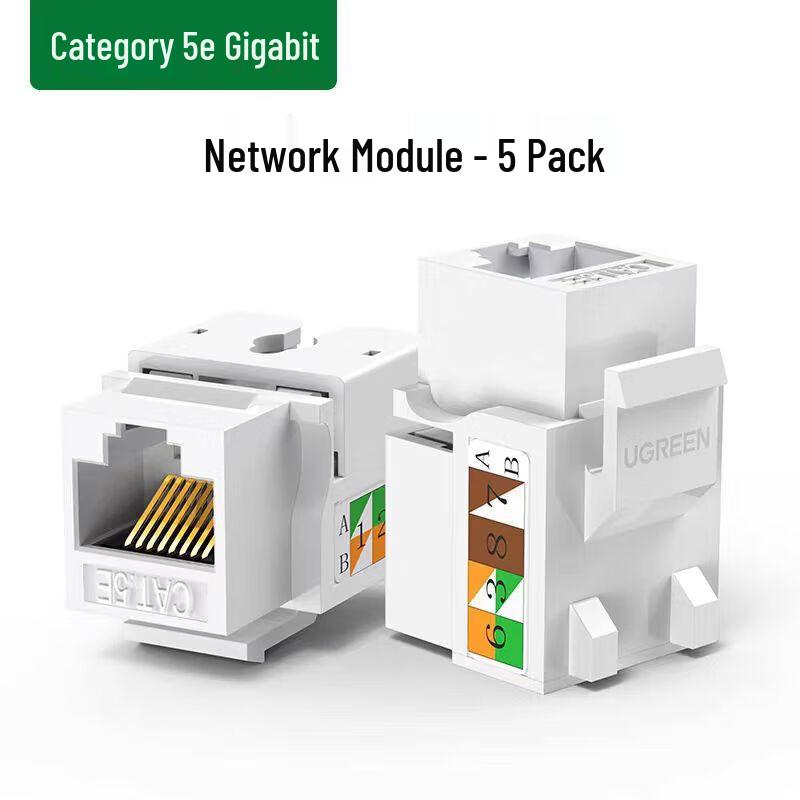Ugreen NW142 Cat5e Неекрановані модулі keystone-роз ємів для мережі
Ugreen NW142 Cat5e Неекрановані модулі keystone-роз ємів для мережі