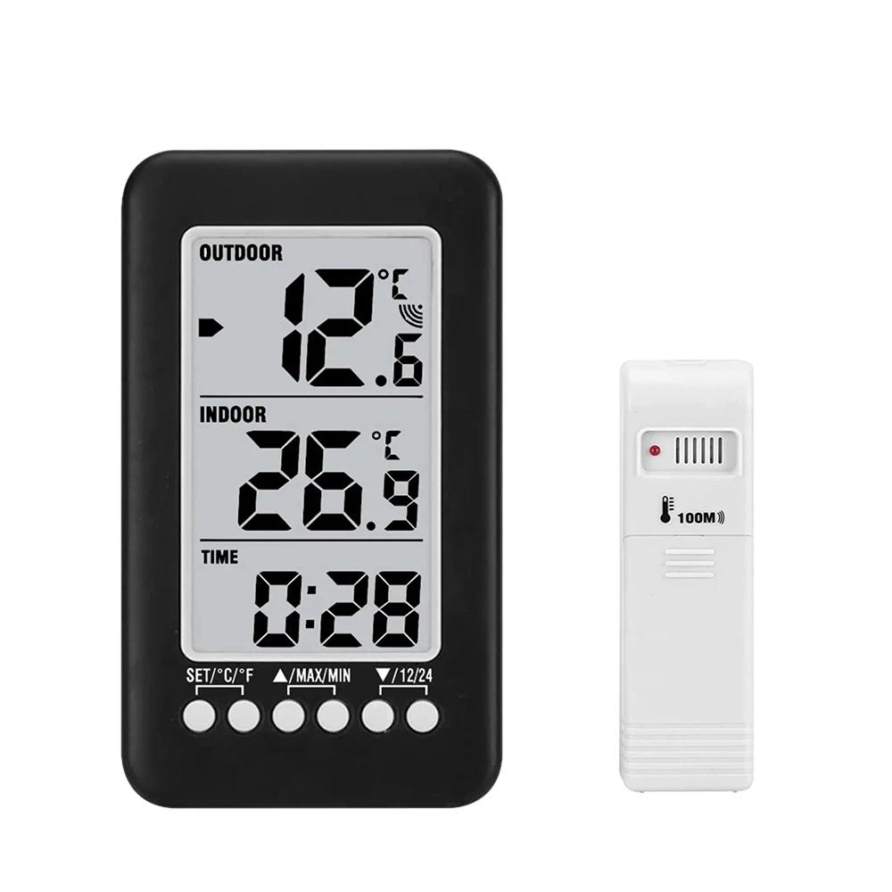 LCD Digital Thermometer Clock Wireless 0℃~50℃ Indoor/-30℃~70℃ Outdoor Temperature Detect Meter Clock With Transmitter ℃/℉
LCD Digital Thermometer Clock Wireless 0℃~50℃ Indoor/-30℃~70℃ Outdoor Temperature Detect Meter Clock With Transmitter ℃/℉