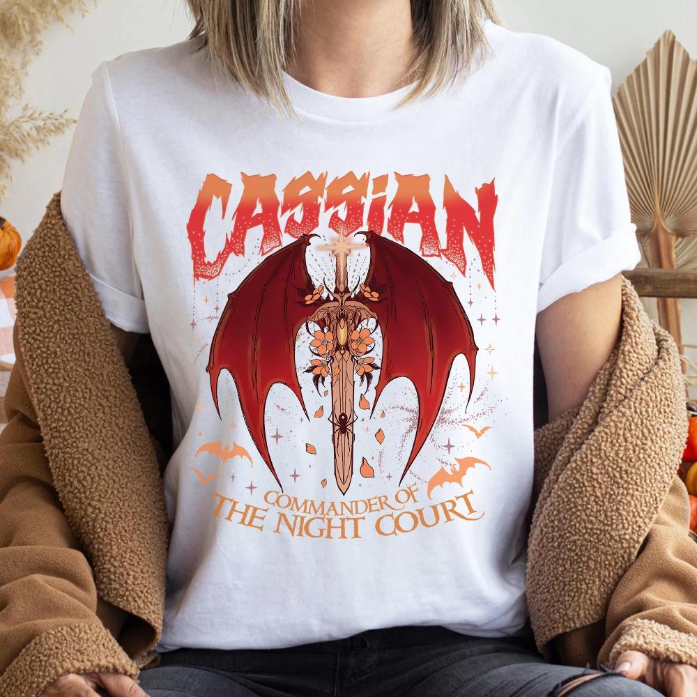 Cassian ComUnisexder of The Night Court Shirt ACOTAR Fantasy Bat Wing Sword Tee Illyrian Warrior Graphic TShirt Bookish Fans 4XL
Cassian ComUnisexder of The Night Court Shirt ACOTAR Fantasy Bat Wing Sword Tee Illyrian Warrior Graphic TShirt Bookish Fans 4XL