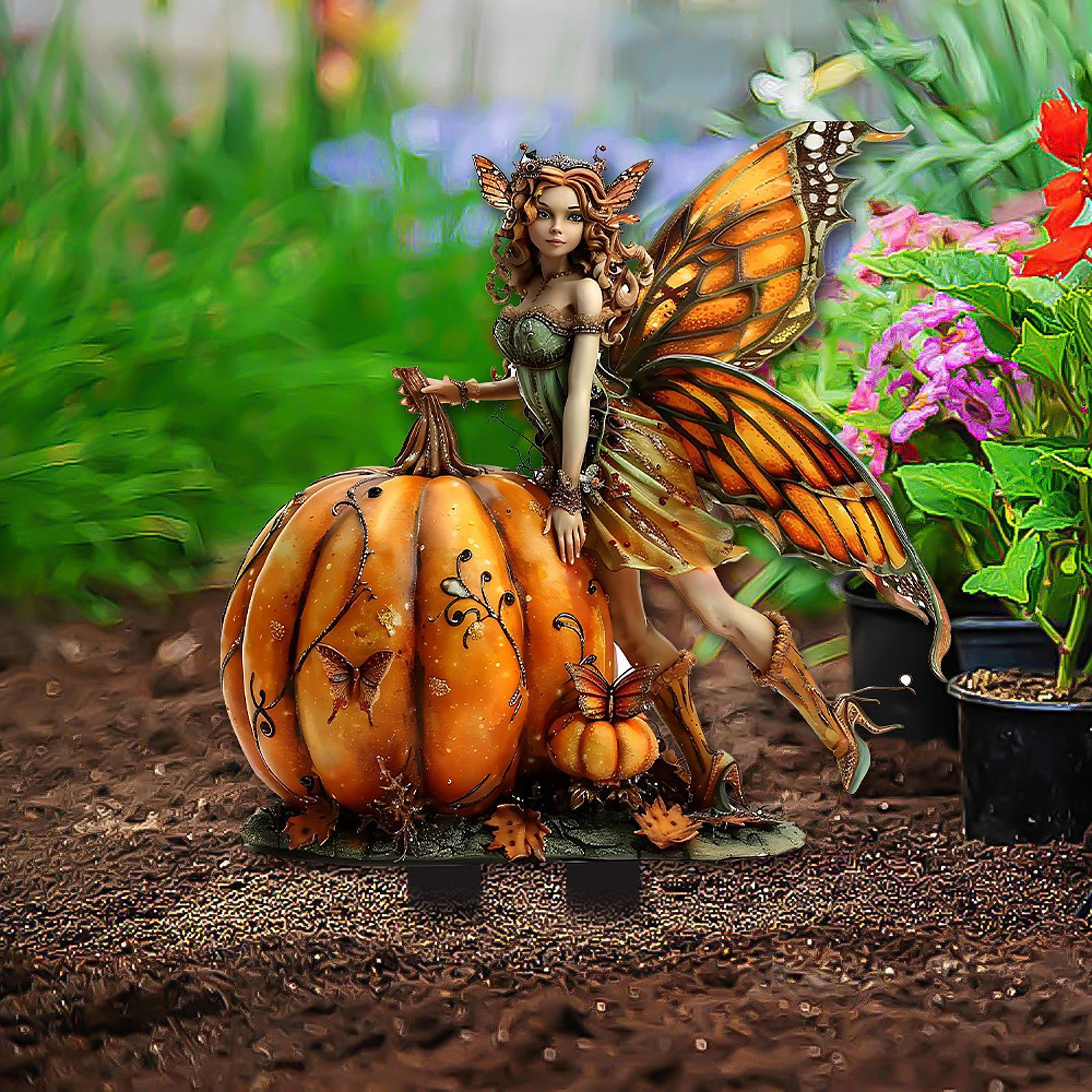 Garden Stake Fairy on Pumpkin Figurine,9.8 x11.8 Size Halloween Yard Sign,Indoor Outdoor Decor for
Garden Stake Fairy on Pumpkin Figurine,9.8 x11.8 Size Halloween Yard Sign,Indoor Outdoor Decor for